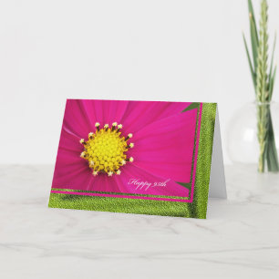 Cartão Happy 95th Birthday Greeting Card -- Pink Cosmos