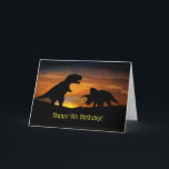 Cartão Happy 9th Birthday with Cute Dinosaurs T Rex<br><div class="desc">9th Happy birthday card with dinosaurs.  A cute T Rex Triceratops birthday card!</div>