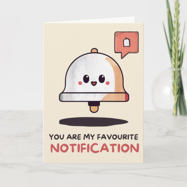 Cartão Happy Anniversary Cute Funny Notification Card (Frente)