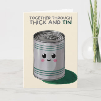Cartão Happy Anniversary Cute Funny Simple Can Card