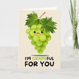 Cartão Happy Anniversary Cute Funny Simple Grape Card