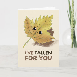 Cartão Happy Anniversary Cute Funny Simple Leaf Card
