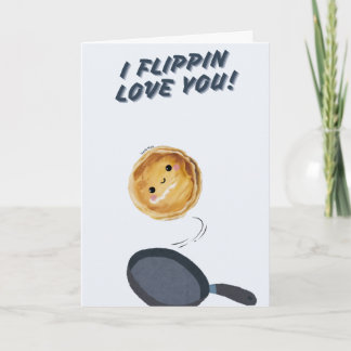 Cartão Happy Anniversary Cute Funny Simple Pancake Card