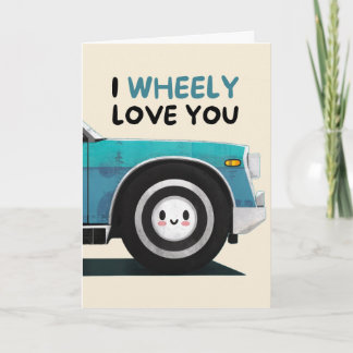 Cartão Happy Anniversary Cute Funny Simple Wheel Card