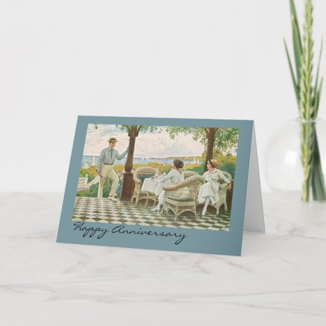 Cartão Happy Anniversary for Tennis Lovers (Frente)