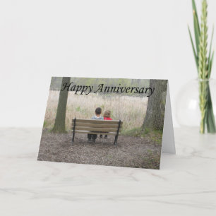 Cartão Happy Anniversary - Kids on Bench