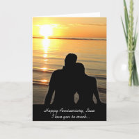 Happy Anniversary Love, Ocean Sunset