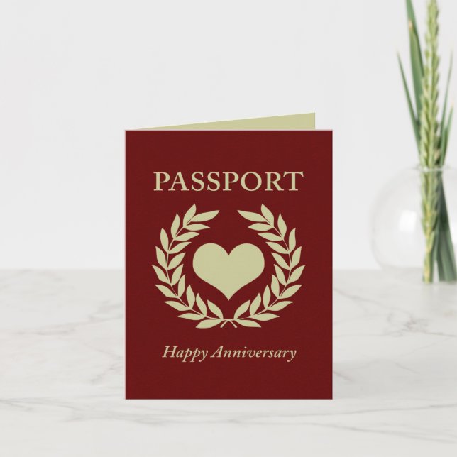 Cartão happy anniversary passport (Frente)