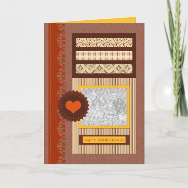 Cartão happy anniversary (scrapbook) (Frente)
