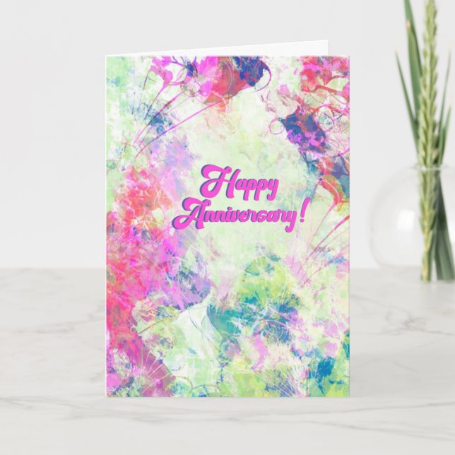 Cartão Happy Anniversary to the Sweetest Woman (Frente)