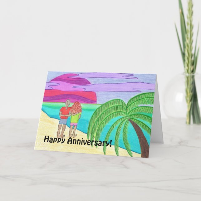 Cartão Happy Anniversary! To Wife (Frente)