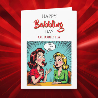 Cartão Happy Babbling Day | October 21st