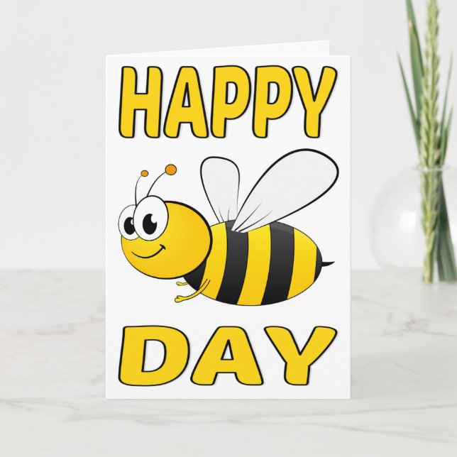 Cartão Happy Bee Day (Frente)