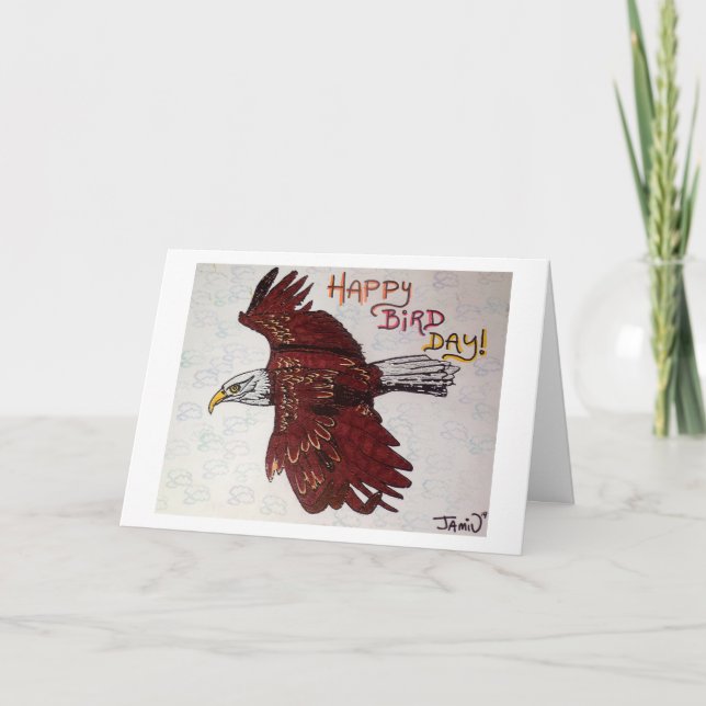 Cartão Happy Bird Day (Frente)