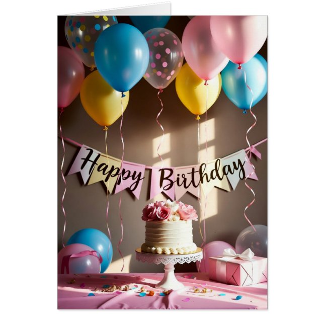 Cartão Happy Birthday (Frente)