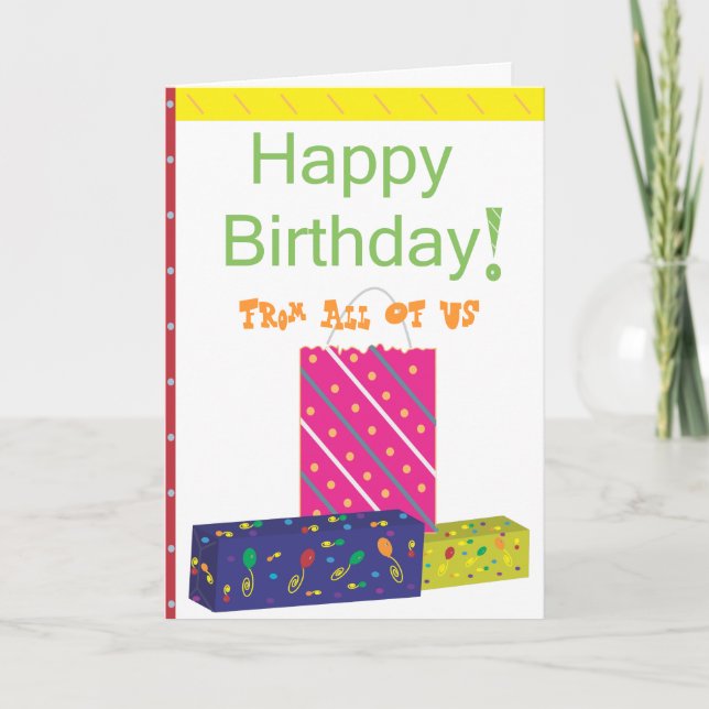 Cartão Happy Birthday (Frente)