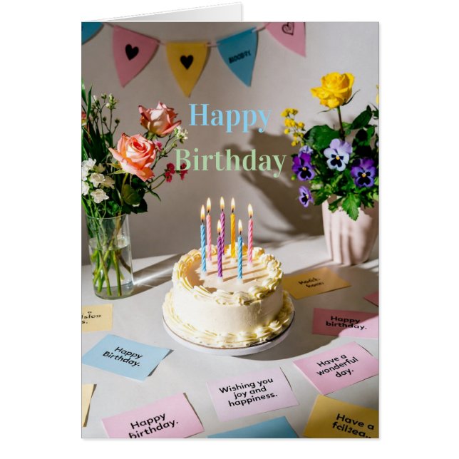 Cartão Happy Birthday (Frente)