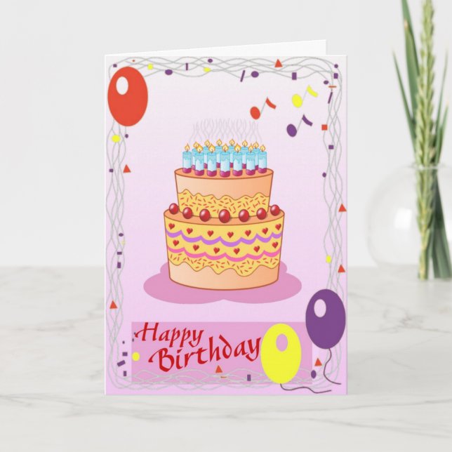 Cartão Happy Birthday (Frente)