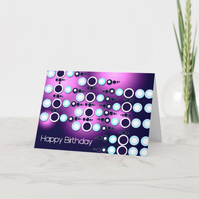 Cartão Happy Birthday 80s Retro (Frente)