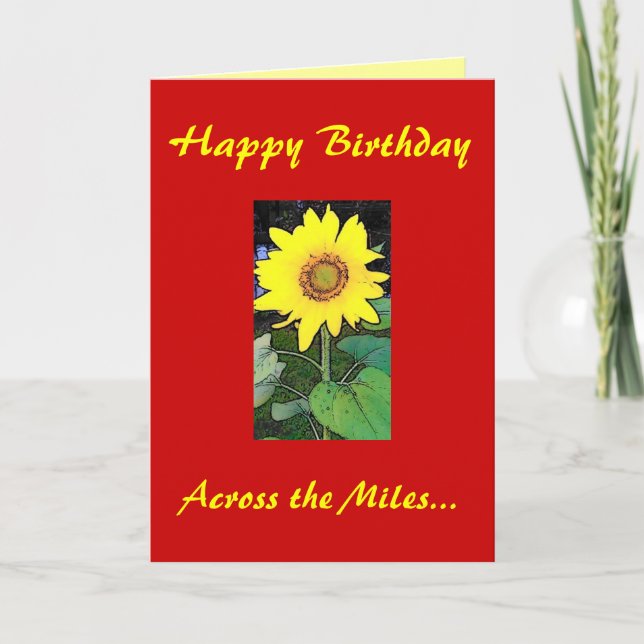 Cartão Happy Birthday! Across the Miles Greeting Card (Frente)