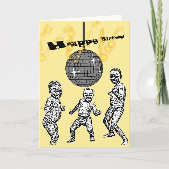 Cartão Happy Birthday African Baby Dance Funny Meme Card (Frente)