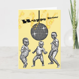 Cartão Happy Birthday African Baby Dance Funny Meme Card