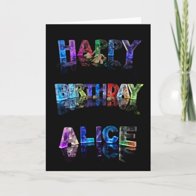 Cartão Happy Birthday Alice Card (Frente)