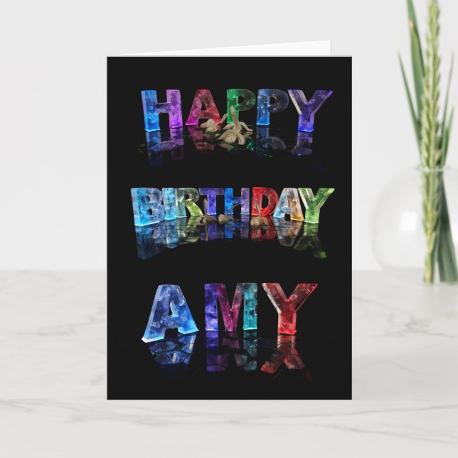 Cartão Happy Birthday Amy Card (Frente)