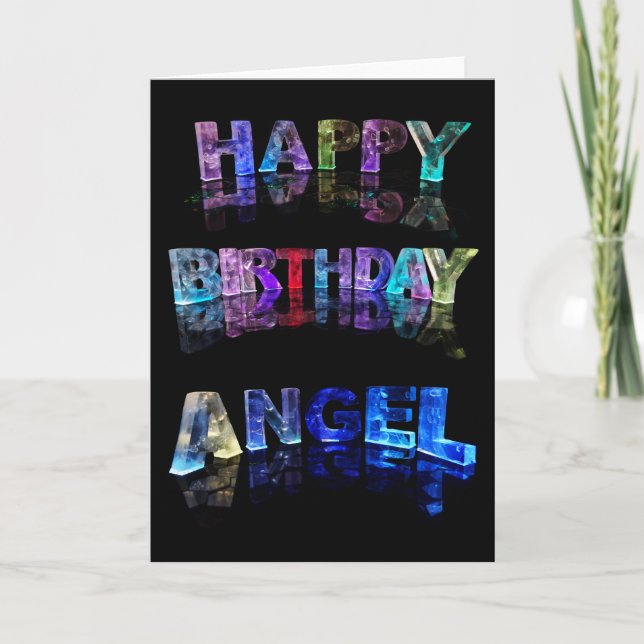 Cartão Happy Birthday Angel Card (Frente)