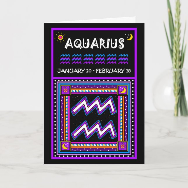 CARTÃO HAPPY BIRTHDAY AQUARIUS! (Frente)