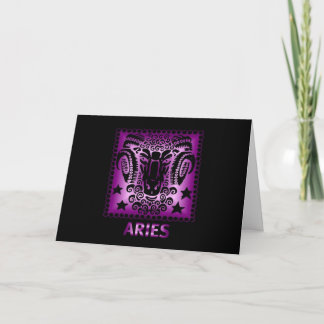 Cartão Happy Birthday Aries starsign