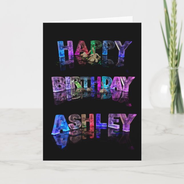 Cartão Happy Birthday Ashley Card (Frente)
