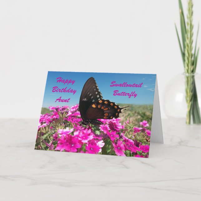 Cartão Happy Birthday Aunt (Frente)