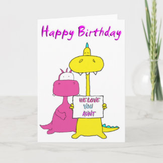 Cartão happy birthday aunt