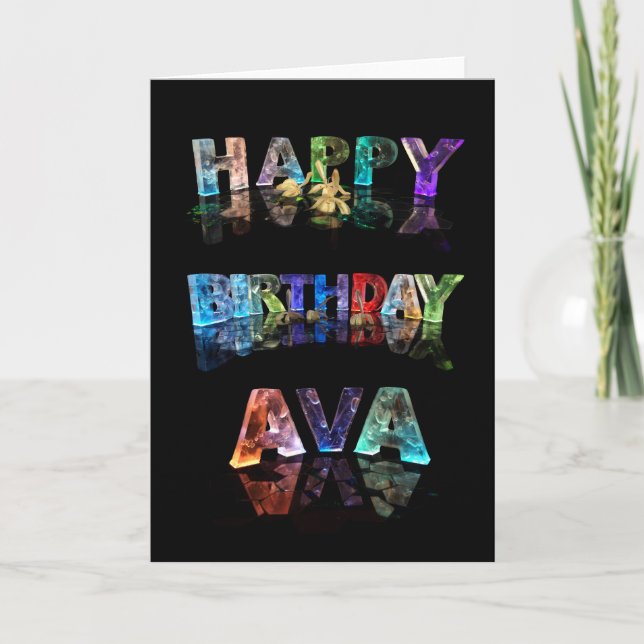 Cartão Happy Birthday Ava Card (Frente)