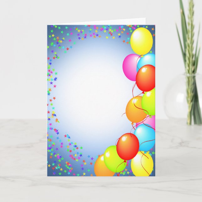 Cartão happy birthday balloon (Frente)