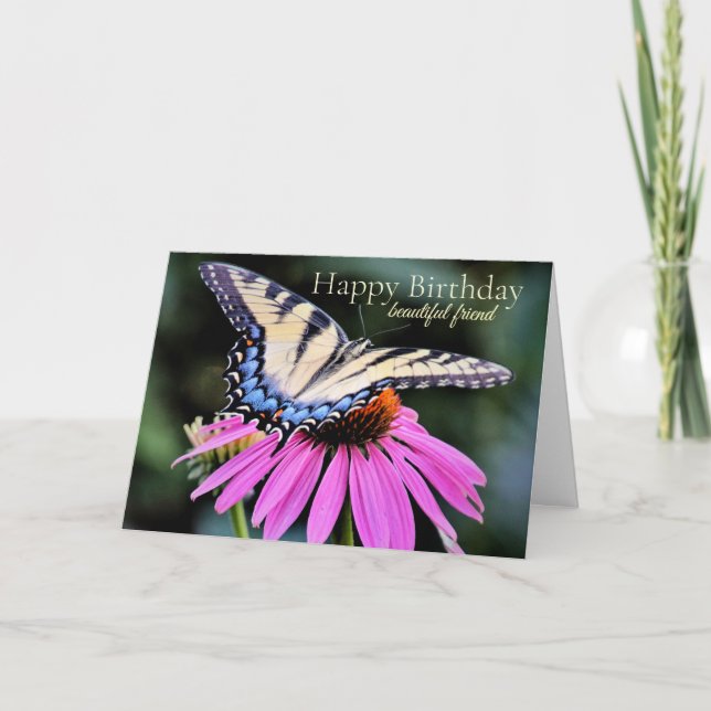 Cartão Happy Birthday Beautiful Friend Card (Frente)