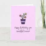 Cartão Happy Birthday Beautiful Human<br><div class="desc">A bright and colourful birthday card to gift to someone special.</div>