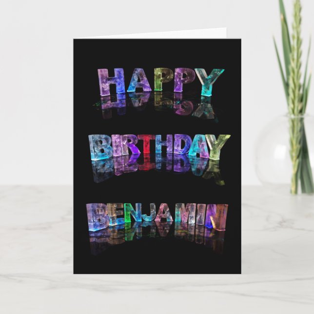 Cartão Happy Birthday Benjamin Card (Frente)