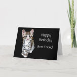 Cartão Happy Birthday Best Friend Special Kitty Wishes<br><div class="desc">This kitty and I think you're special and hope your day is too.   Happy Birthday Best Friend with cute tabby kitty cat.</div>