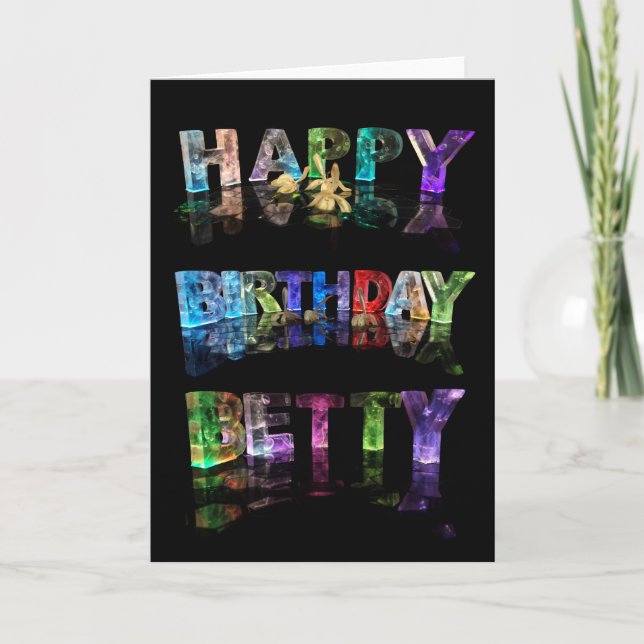 Cartão Happy Birthday Betty Card (Frente)