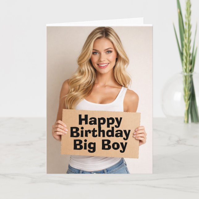 Cartão Happy birthday big boy (Frente)