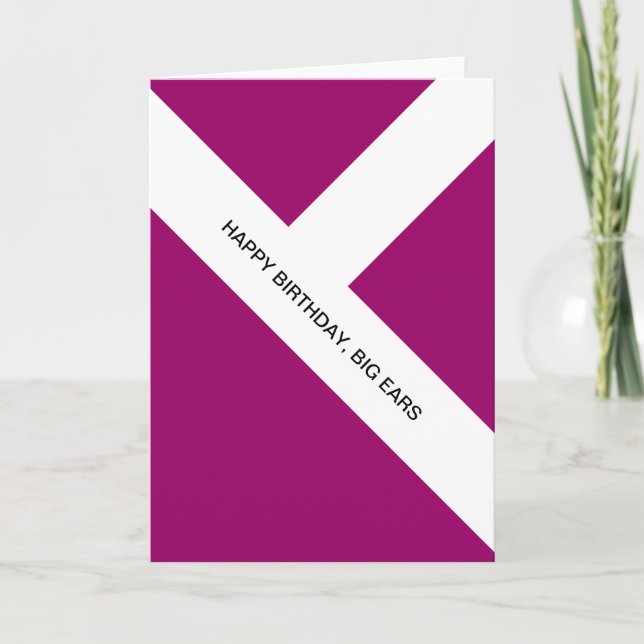 Cartão happy birthday, big ears (Frente)