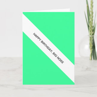 Cartão happy birthday, big nose