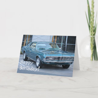 Cartão Happy Birthday Blue Cougar Automobile card