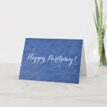 Cartão Happy Birthday Blue Plaster<br><div class="desc">Happy Birthday Blue Plaster is made with Venetian Plaster which creates a beautiful polished marble like finish with subtle variations in tone. INSIDE: To My Number One Son! Designed for your first born son. Add your name or keep it as it is!</div>
