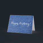 Cartão Happy Birthday Blue Plaster<br><div class="desc">Happy Birthday Blue Plaster is made with Venetian Plaster which creates a beautiful polished marble like finish with subtle variations in tone. INSIDE: To My Number One Son! Designed for your first born son. Add your name or keep it as it is!</div>