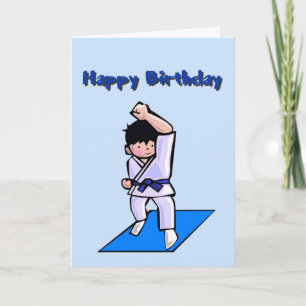 Cartão Happy Birthday Boy Martial Arts Greeting Card