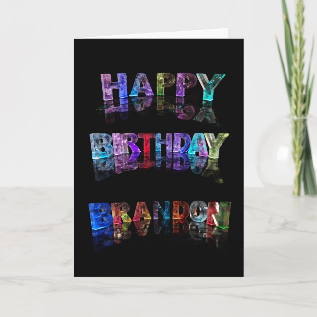 Cartão Happy Birthday Brandon Card (Frente)
