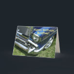 Cartão "Happy Birthday, Brother" Card<br><div class="desc">'57 Chevy With Lots Of Chrome.</div>